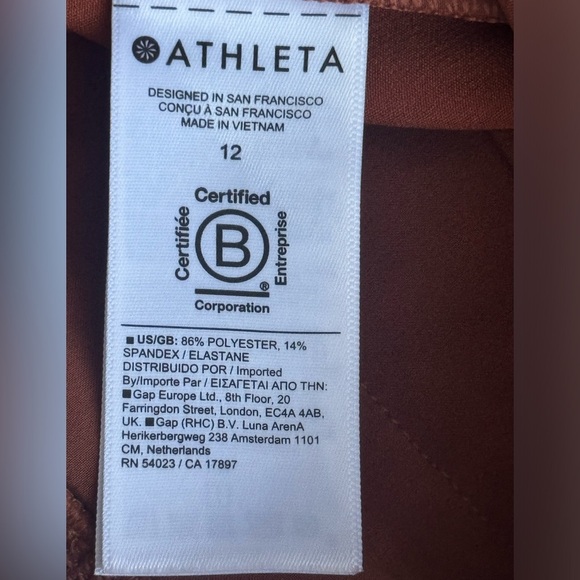 NWOT Athleta High Rise Endless Pleated Rust Orange Skort Shorts - Picture 8 of 9